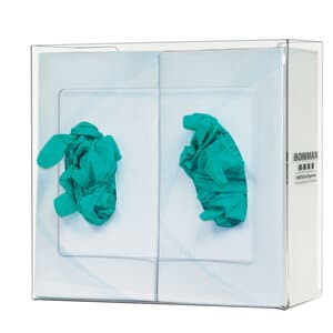 Patterson® Glove Dispenser, Clear Plastic, Double (2-Box), 10-1/2" W x 10" H x 3-3/4" D, Spring-Loaded, Wall Mountable/Countertop thumbnail 5