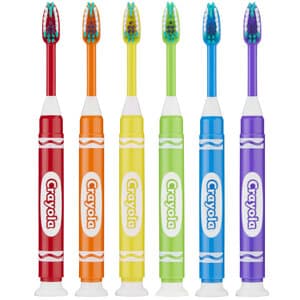 GUM Crayola Marker Suction Cup Toothbrush, Soft, Assorted Classic Colors, Ages 3+, 12/Box, 227AA thumbnail 11