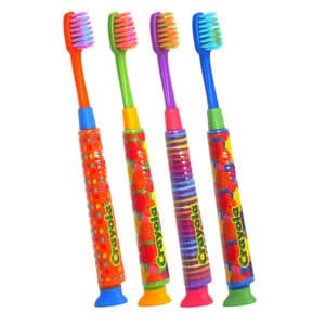 GUM Crayola Deep Clean Kids' Manual Toothbrush, Ultra-Soft Tapered Bristles, Compact Head, Assorted Colors, Ages 4-9, 12/Pk, 234P thumbnail 7