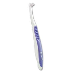GUM End Tuft Toothbrush, Tapered Trim, Soft Bristles, 3 Rows, 7 Tufts, Small Head, Assorted Colors, 12/Box, 308PD thumbnail 16