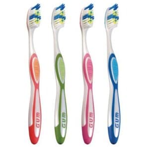 GUM Tooth & Tongue Dual-Action Adult Manual Toothbrush, Soft, Full Head, Multicolor, 12/Pk, 394TA thumbnail 6