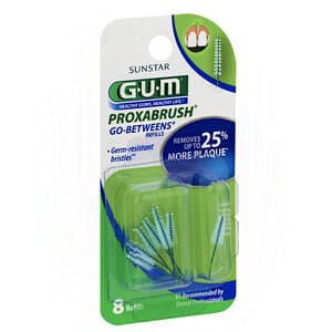 GUM Proxabrush Go-Betweens Interdental Brush Refills, Tight Tapered, 2/Pk, 18 Pks/Bx, 414PQF thumbnail 2