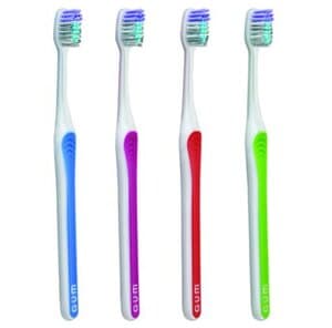 GUM BRIGHT CARE Toothbrush, Compact Soft, Adult, Assorted Colors, 12/Pkg, 4591PA1 thumbnail 3