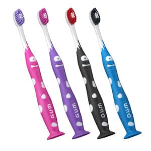 Sunstar GUM Monsterz Toothbrush, Junior, Ages 2+, Manual, Pack of 12 - MONSTERZ TOOTHBRUSHES 2+ JR MANUAL PK12 - Image 1