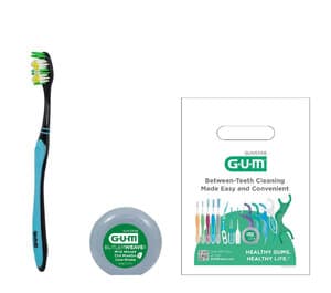 GUM Multi-Clean Adult Patient Pack Bundle, 144 Toothbrushes, 144 ButlerWeave Floss Tubs, 144 Patient Bags, KIT135P thumbnail 4