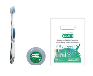 Sunstar GUM Adult Patient Pack, Summit+ Toothbrush with ButlerWeave Floss and Patient Bag, 144 Kits/Case, KIT505P thumbnail 4