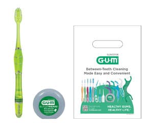 GUM Technique Deep Clean Adult Patient Pack Bundle, Toothbrush with ButlerWeave Floss and Patient Bag, 144 Kits, KIT525P thumbnail 4