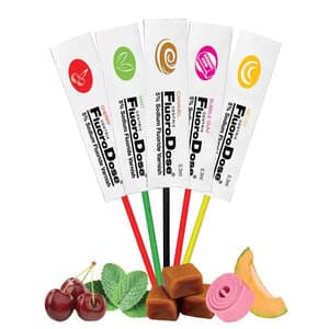 FluoroDose Fluoride Varnish, 5% Sodium Fluoride, 0.3 mL Unit Dose, Assorted Flavors, 600/Pkg with Benda Brush Applicators, 360221 thumbnail 17