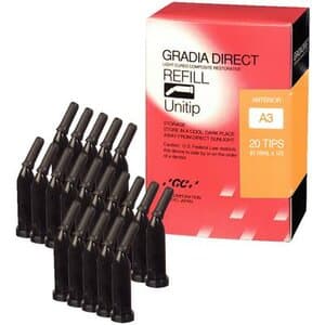Gradia Direct Microfilled Hybrid Resin Composite, A3, 0.16 mL Unitip Refill, 20/Pkg, 001969 thumbnail 11