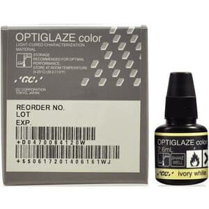 GC America OptiGlaze Color Light-Cured Characterization Coating, Ivory White, 2.6 mL Bottle, 8413 thumbnail 13