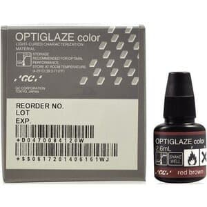 GC America OptiGlaze Color Light-Cured Characterization Coating, Red Brown, 2.6 mL Bottle, 8417 thumbnail 13