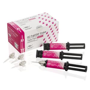 GC FujiCEM Evolve Resin-Reinforced Glass Ionomer Luting Cement, Automix Triple Pack, 9.2 g Syringes, 3/Pk, 012950 thumbnail 14