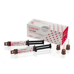G-CEM ONE Universal Self-Adhesive Resin Cement Twin Refill, Shade A2, 4.6 g Syringes, 2/Pk, with 15 Regular & 5 Endo Automix Tips, 013673 thumbnail 12