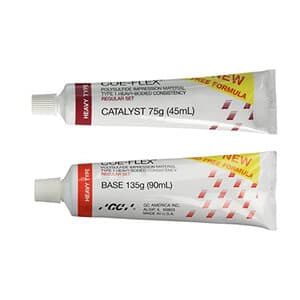 COE-FLEX Lead-Free Polysulfide Impression Material, Heavy Body, Standard Package, 90 mL Base / 45 mL Catalyst / 13-15 mL Adhesive, Regular Set, 131004 thumbnail 12