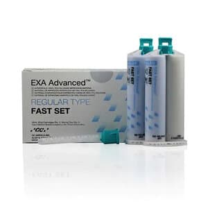 GC America EXA Advanced VPS Impression Material, Regular Body, Fast Set, 48 mL Cartridges, Blue, 2/Pack with 6 Mixing Tips, 137111 thumbnail 7