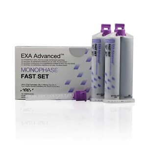 GC America EXA Advanced VPS Impression Material, Monophase, Fast Set, 2 x 48mL Cartridges with 6 Mixing Tips, 137112 thumbnail 2