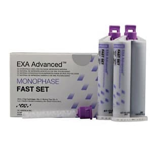 GC America EXA Advanced VPS Monophase Fast-Set Impression Material, 48 mL Cartridges, Purple, Value Pack 8/Pk, 138112 thumbnail 7