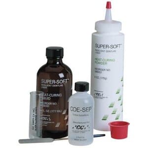 GC America Super-Soft Soft Denture Reline Material, Professional Package, 6 oz Powder & 6 oz Liquid with Mixing Accessories, 348001 thumbnail 13