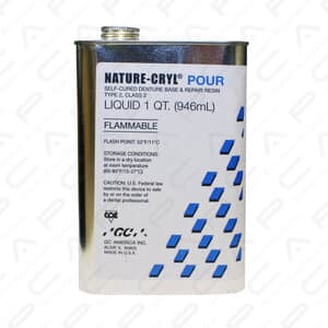 GC America Nature-Cryl Pour Self-Cured Denture Base & Repair Resin Liquid, 32 oz Bottle, 349779 thumbnail 6