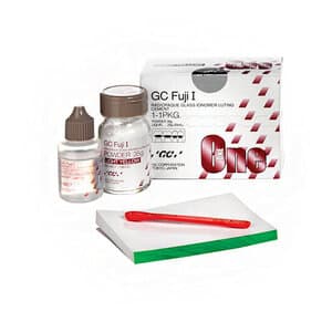 GC Fuji I Glass Ionomer Luting Cement, 1:1 Complete Kit, Light Yellow, 35 g Powder / 20-25 ml Liquid, 901007 thumbnail 13