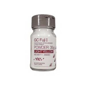 GC Fuji I Glass Ionomer Luting Cement, Powder Refill, Light Yellow, 35 g Bottle, 901008 thumbnail 12