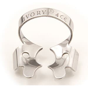 Ivory Stainless Steel Rubber Dam Clamp, #4, Winged Molar, 50057324 thumbnail 6