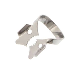 Ivory Stainless Steel Rubber Dam Clamp #13A, Winged, Serrated Jaws, Lower Left Molars, 50057352, 1/Pk thumbnail 10