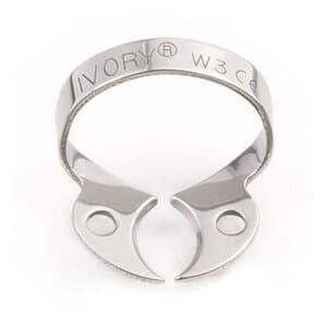 Ivory Stainless Steel Wingless Rubber Dam Clamp, #W3, Flat Jaws for Small Molars, 1/Pk, 50057522 thumbnail 12