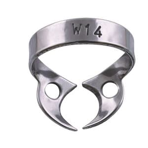 Ivory Rubber Dam Clamp, Wingless Molar, #W14, Stainless Steel, 50057554 thumbnail 6