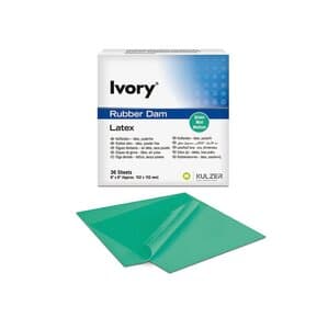 Ivory Latex Rubber Dam, 6" x 6", Medium Gauge, Green Mint, 36/Box, 66094055 thumbnail 11