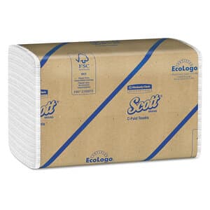 Scott C-Fold Paper Towels, 1-Ply, 10.1" x 13.15", 200 Sheets/Pkg, 12 Pkgs/Case (2400 Total) - SCOTT C-FOLD TOWELS, 1-PLY (2400) - Image 1