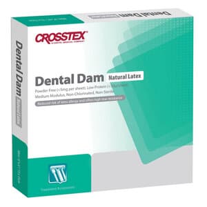 Crosstex Latex Dental Dam, Mint Flavored, Green, 5" x 5", Heavy, 52/Box, 19201 thumbnail 6