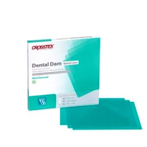 Crosstex Latex Dental Dam, Mint Flavored, Green, 6" x 6", Heavy, 36/Box, 19401 thumbnail 5