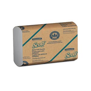 Kleenex Multifold Paper Towels, White, 9.2" x 9.4", 150 Sheets/Pack, 16 Packs/Case (2400 Total), Kimberly-Clark Professional 1890 - MULTI-FOLD TOWELS K-C (16x150) (2400) - Image 1