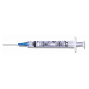 BD Luer-Lok 3 mL Syringe with 23G x 1 in Needle Combo, Box of 100 - LUER LOK 3mL SYRINGE/NEEDLE COMBO 23GAx1in BX100 - Image 1