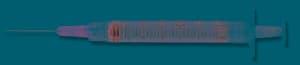 BD 3 mL Luer-Lok Syringe with 25G x 1 in Needle, 100/Pk, #309581 - BD 3ML LUER-LOK SYRINGE W/25GAx1in PK/100 #309581 - Image 1