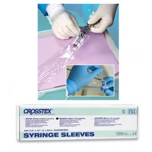 Crosstex Syringe Sleeves, Without Opening, 2.5" x 10", Clear, 500/Box, BCSS thumbnail 2