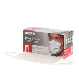Crosstex Ultra Sensitive Earloop Mask with SecureFit Technology, ASTM Level 3, White, 50/Box, GCFCXSSF thumbnail 20