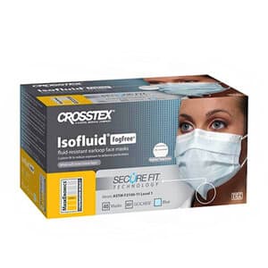 Isofluid FogFree SecureFit Earloop Surgical Mask, ASTM Level 1, Blue, 40/Box, GCICXBSF thumbnail 14