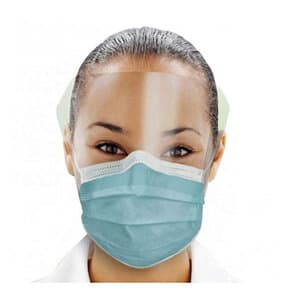 Isofluid FogFree Earloop Surgical Face Mask with Splash Visor, ASTM Level 1, Blue, 25/Box, GCIPWB thumbnail 11