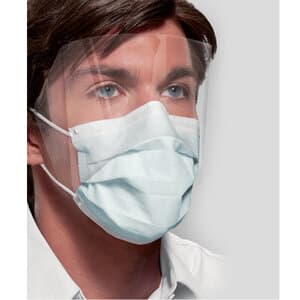 Isofluid FogFree Earloop Surgical Face Mask with Splash Visor, ASTM Level 1, Sapphire, 25/Box, GCIPWS thumbnail 8