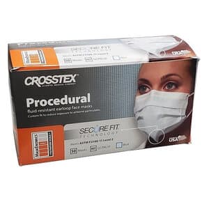 Secure Fit™ Procedure Face Mask, ASTM Level 2, Blue, Ear Loop, One Size Fits Most, 50/Box, GCPBLSF thumbnail 16