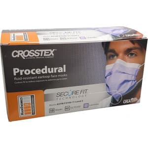 Secure Fit™ Procedure Face Mask, ASTM Level 2, Lavender, Ear Loop, One Size Fits Most, 50/Box, GCPLVSF thumbnail 15