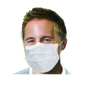 Crosstex Ultra Sensitive FogFree Earloop Surgical Face Mask with Shield, ASTM Level 3, White, 25/Box, GCPWS thumbnail 8
