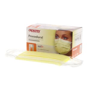 Crosstex Procedural Earloop Face Mask, ASTM Level 2, Fluid Resistant, Yellow, One Size Fits Most, 50/Box, GCPYE thumbnail 13