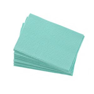 Crosstex Advantage Plus 3-Ply Patient Bibs, 18" x 13", Aqua, 500/Case, WPXAAQ thumbnail 6