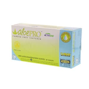 AloePRO Latex Examination Gloves, Powder Free, Textured, Aloe Coated, Large, Natural, 100/Box, AP100L thumbnail 8