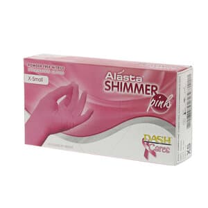 Alasta Shimmer Pink Nitrile Exam Gloves, Powder-Free, Non-Sterile, X-Small, Pink, 100/Box, PNK100XS thumbnail 14