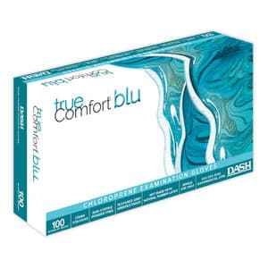 Dash True Comfort Blu Polychloroprene Exam Gloves, Powder-Free, Latex-Free, Non-Sterile, X-Large, Ocean Blue, 100/Box, TCB100XL thumbnail 10