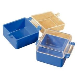 Keystone C&B Rigid Plastic Box, 1" x 1" x 3/4", Blue/Clear, 1000/Pkg, #1160010 thumbnail 5